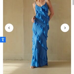 American Threads Long Ruffle Dress